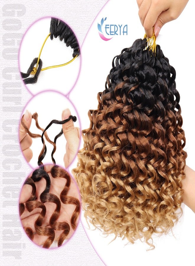 Eerya 7 Packs GoGo Curl Crochet Hair 8 Inch Short Curly Crochet Hair for Women Deep Wave Beach Curl Crochet Braids Synthetic Braiding Hair Extensions(8 Inch, T1B/30/27) - Image 5