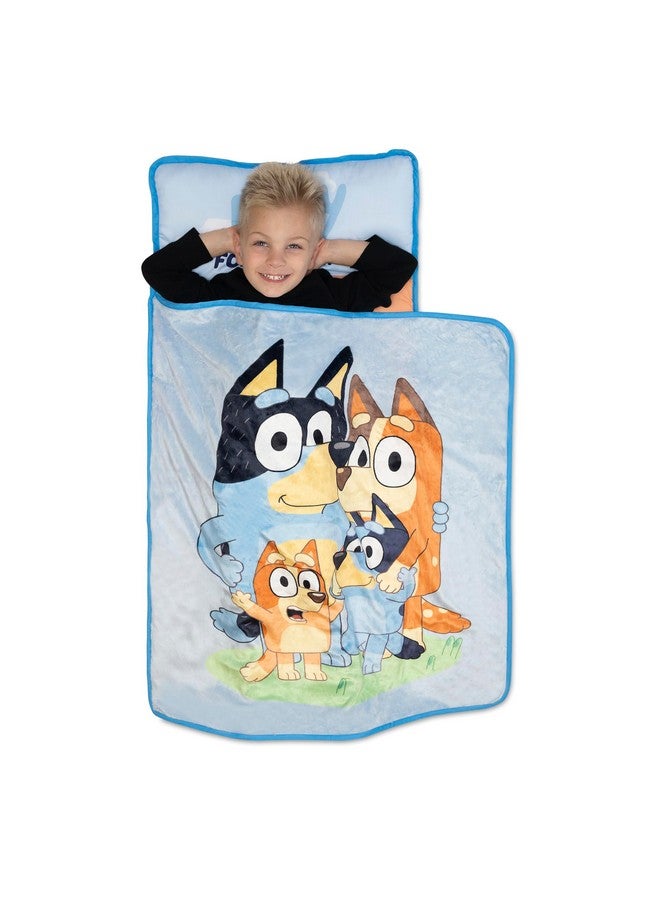 BLUEY NoJo Bluey for Real Life Toddler Nap Mat - Includes Attached Pillow and Fleece Blanket - Image 2
