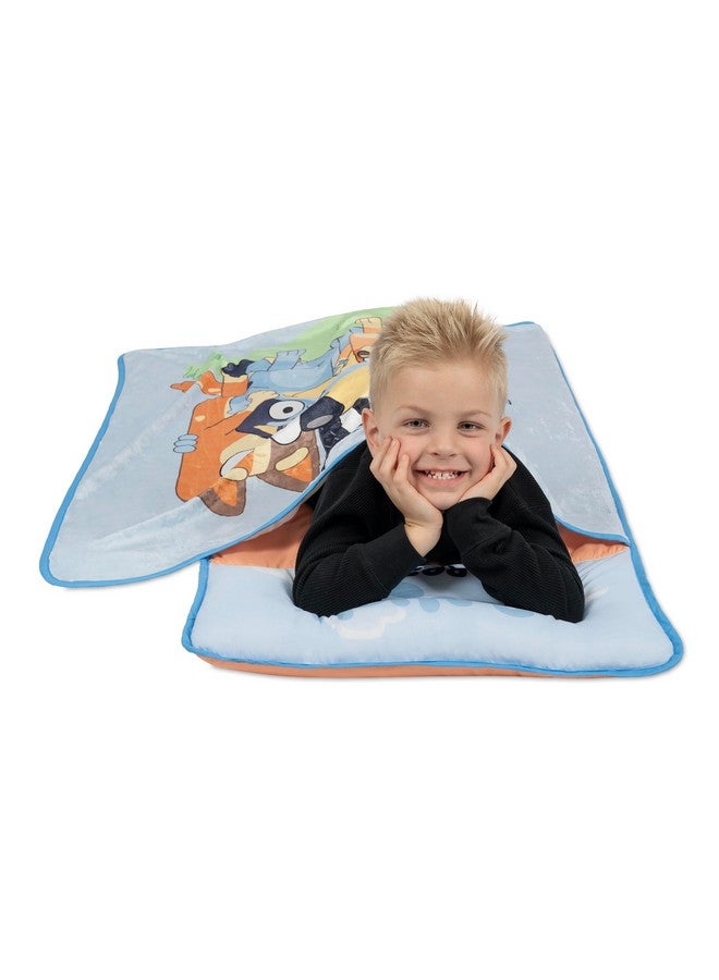 BLUEY NoJo Bluey for Real Life Toddler Nap Mat - Includes Attached Pillow and Fleece Blanket - Image 3