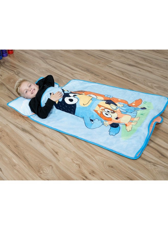 BLUEY NoJo Bluey for Real Life Toddler Nap Mat - Includes Attached Pillow and Fleece Blanket - Image 4