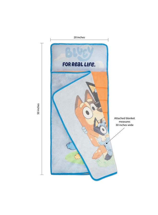 BLUEY NoJo Bluey for Real Life Toddler Nap Mat - Includes Attached Pillow and Fleece Blanket - Image 1