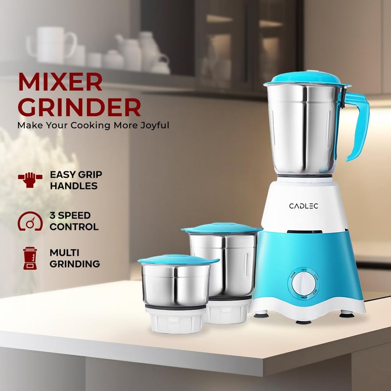 CADLEC MixSphere 4 Jar 750 Watt Mixer Grinder | Intelligent High-Power Motor | Juicer, Blender & Mixer | Advanced Safety Features | Multi-Function for Juicing & Blending | 2-Year Warranty - Image 5