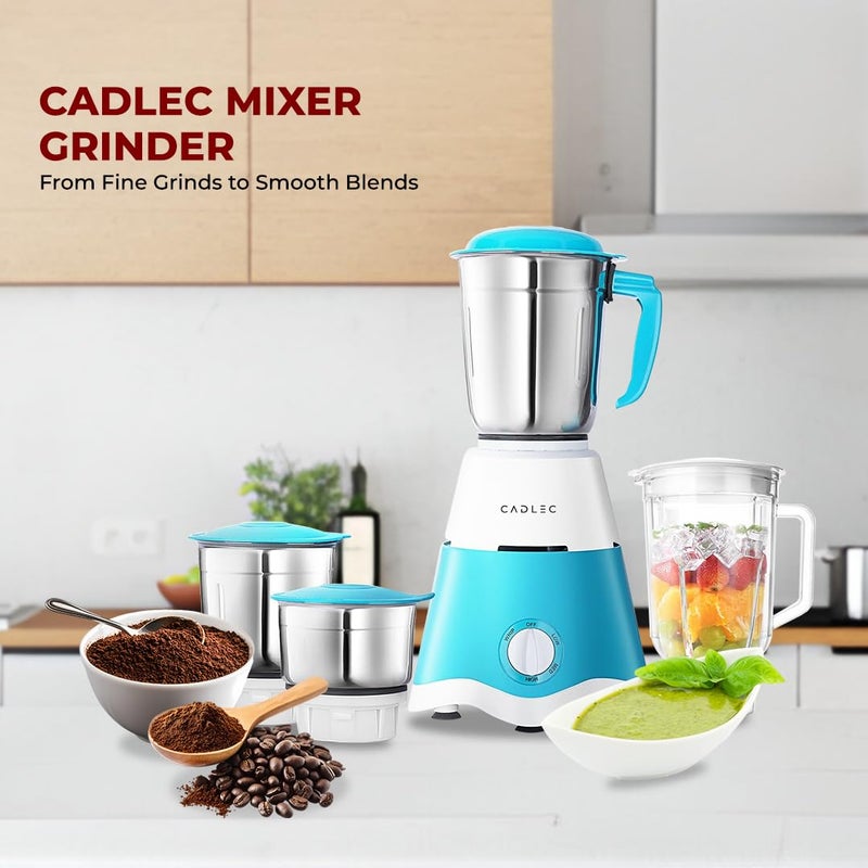 CADLEC MixSphere 4 Jar 750 Watt Mixer Grinder | Intelligent High-Power Motor | Juicer, Blender & Mixer | Advanced Safety Features | Multi-Function for Juicing & Blending | 2-Year Warranty - Image 2