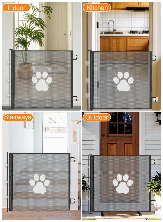 Nuvollo Retractable Mesh Pet Gate, Extra Tall 31'' Adjustable Width Up to 51/43 Inches for Doorways Stairs Hallways, Indoor Outdoor Dog Safety Barrier Net Panel (43'' Width) - Image 4