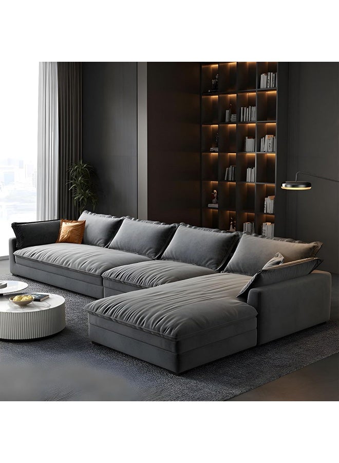 Zayn comforts Cushioned Back Leather Sectional Sofa Set â€“ Contemporary Comfort for Your Living Room (L Shape Sofa 3 Seater Sofa Chaise (Left)) - Image 1