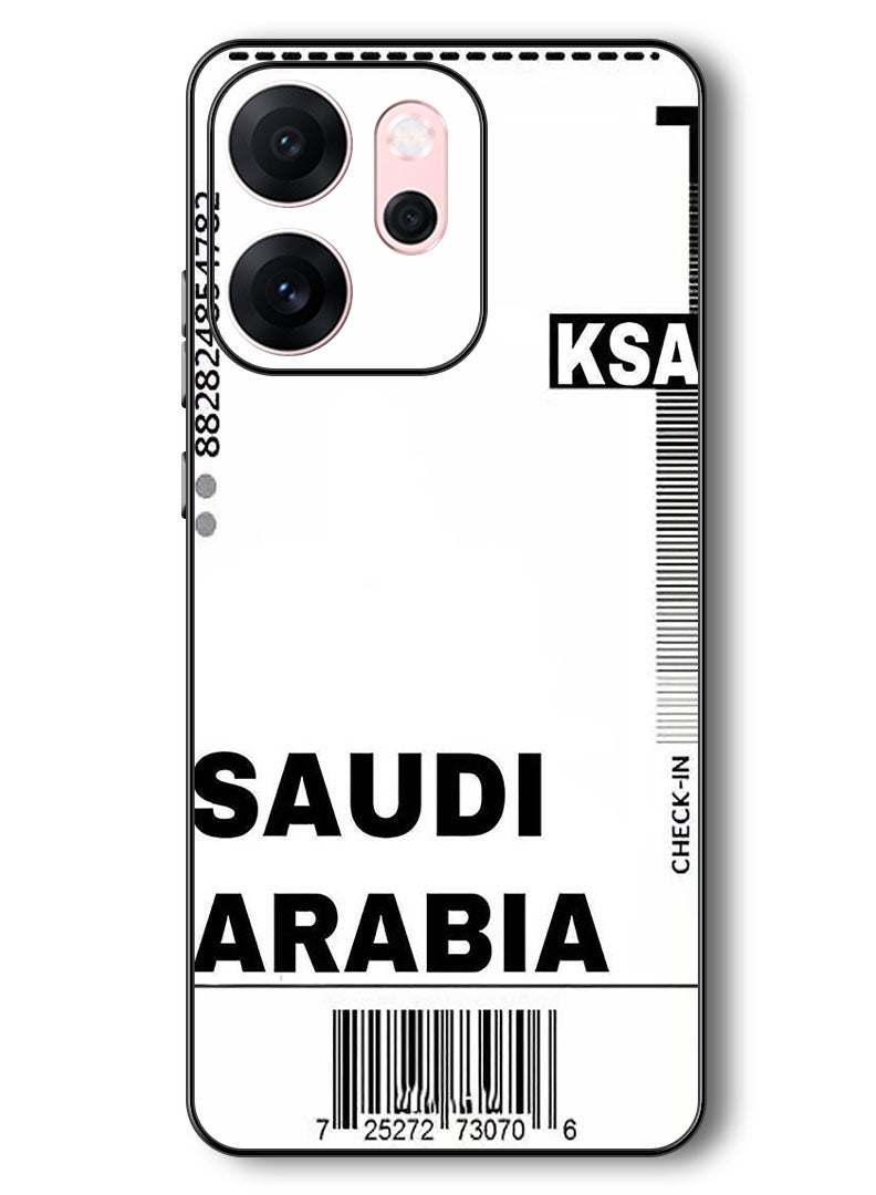 Theodor Case Compatible with Oppo Reno 14 F 6.57 Inch Protection Shockproof Bumper Cover Saudi boarding pass - Image 1