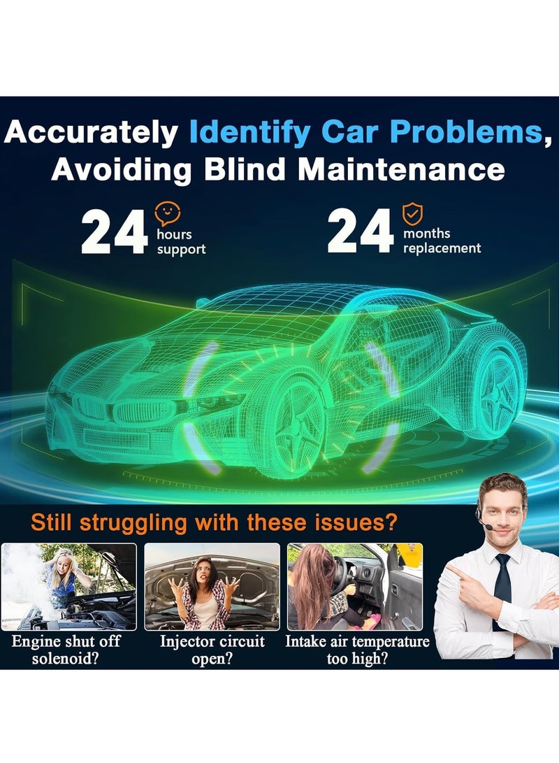 إسكدنيا OBD2 Scanner Battery Tester for Car: Color Screen Code Reader Easy Setup Clear Engine Fault Light - Diagnostic Scan Tool Read Voltage/Life for All OBD II Protocol Cars Since 1996 - Image 4