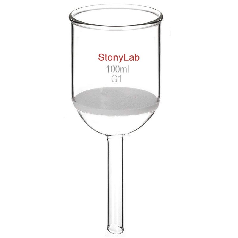 StonyLab Borosilicate Glass Buchner Filtering Funnel with Coarse Frit(G1), 56mm Inner-Diameter, 60mm Depth(100ml) - Image 1