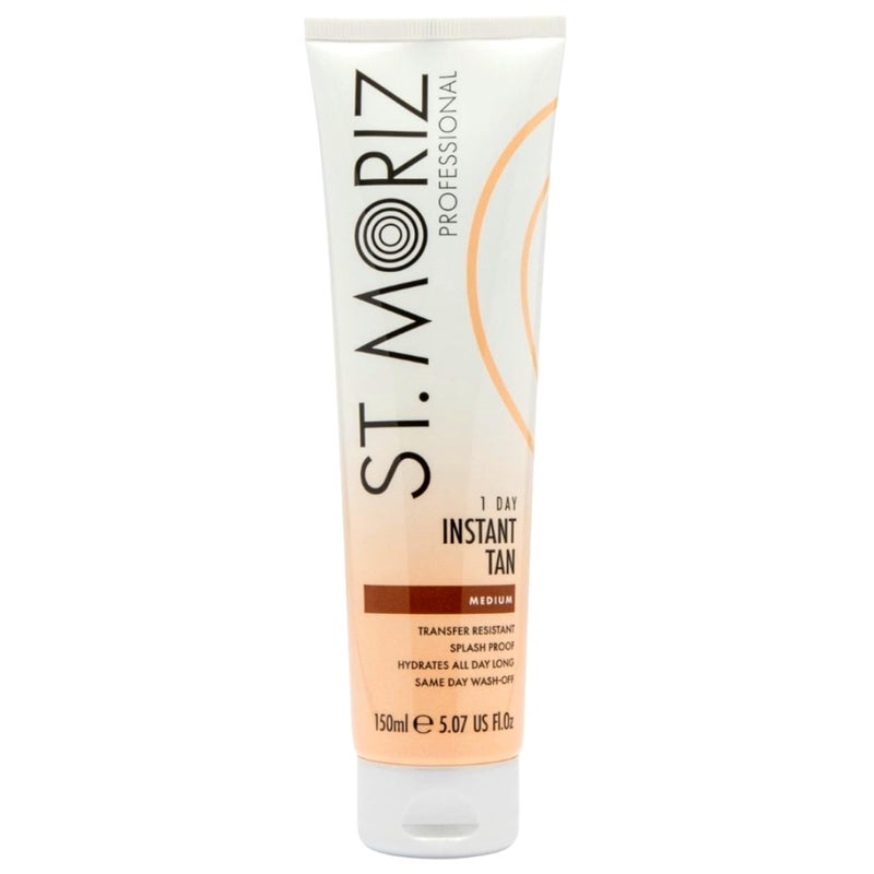 St. Moriz Professional Medium Instant Tan â€“ 1 Day Wash-Off Fake Tan Lotion with Aloe Vera & Vitamin E â€“ Fast-Drying, Transfer-Resistant, Vegan, 150ml - Image 1