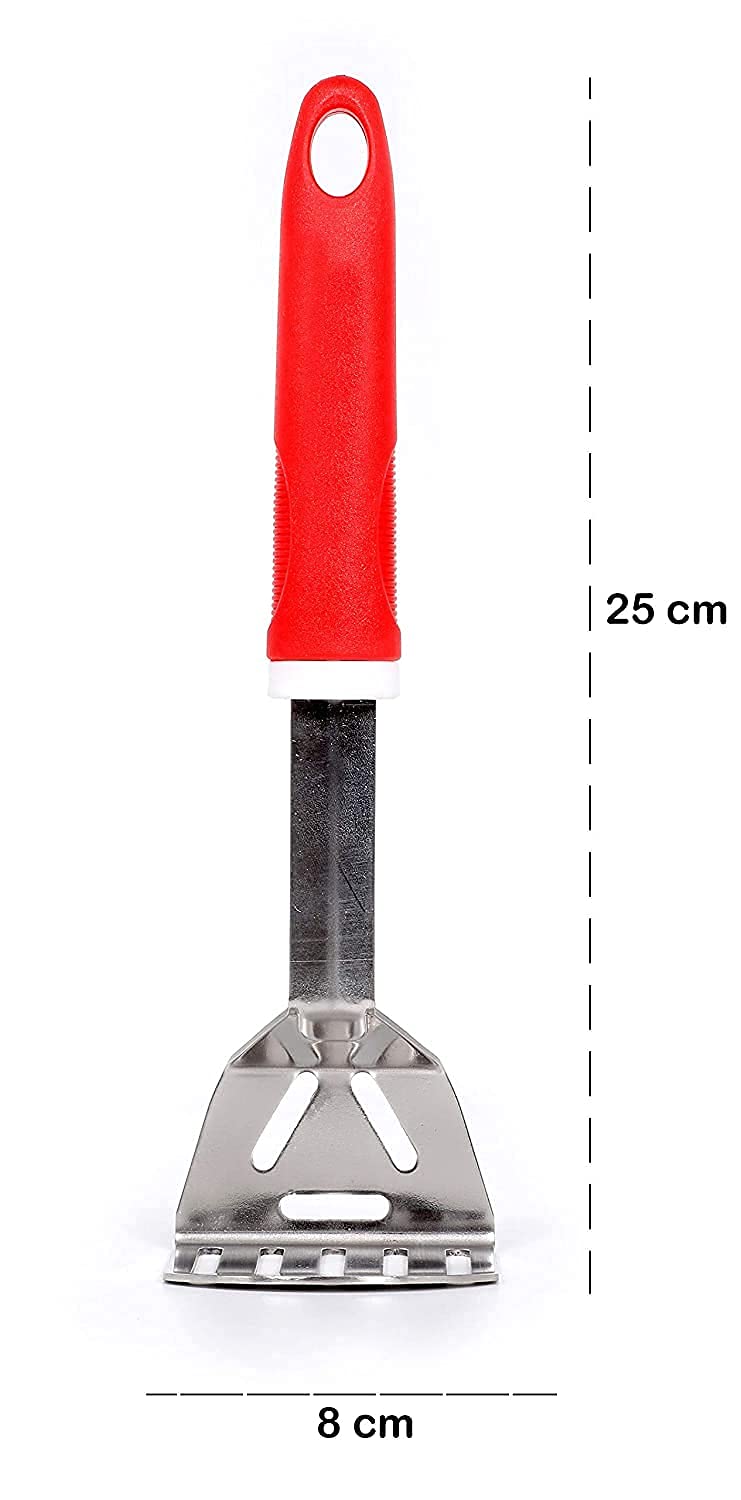 KIDINGTON Stainless Steel Potato Vegetable Pav Bhaji Masher for Kitchen Potato Squeezer Portable Food Crusher Bhaji Press Multicolor - Image 2