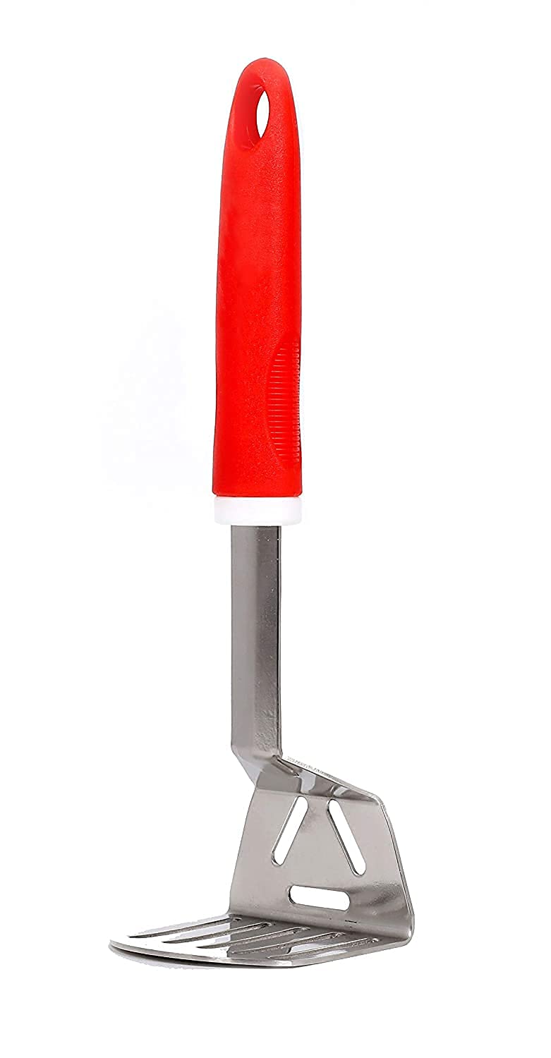 KIDINGTON Stainless Steel Potato Vegetable Pav Bhaji Masher for Kitchen Potato Squeezer Portable Food Crusher Bhaji Press Multicolor - Image 3
