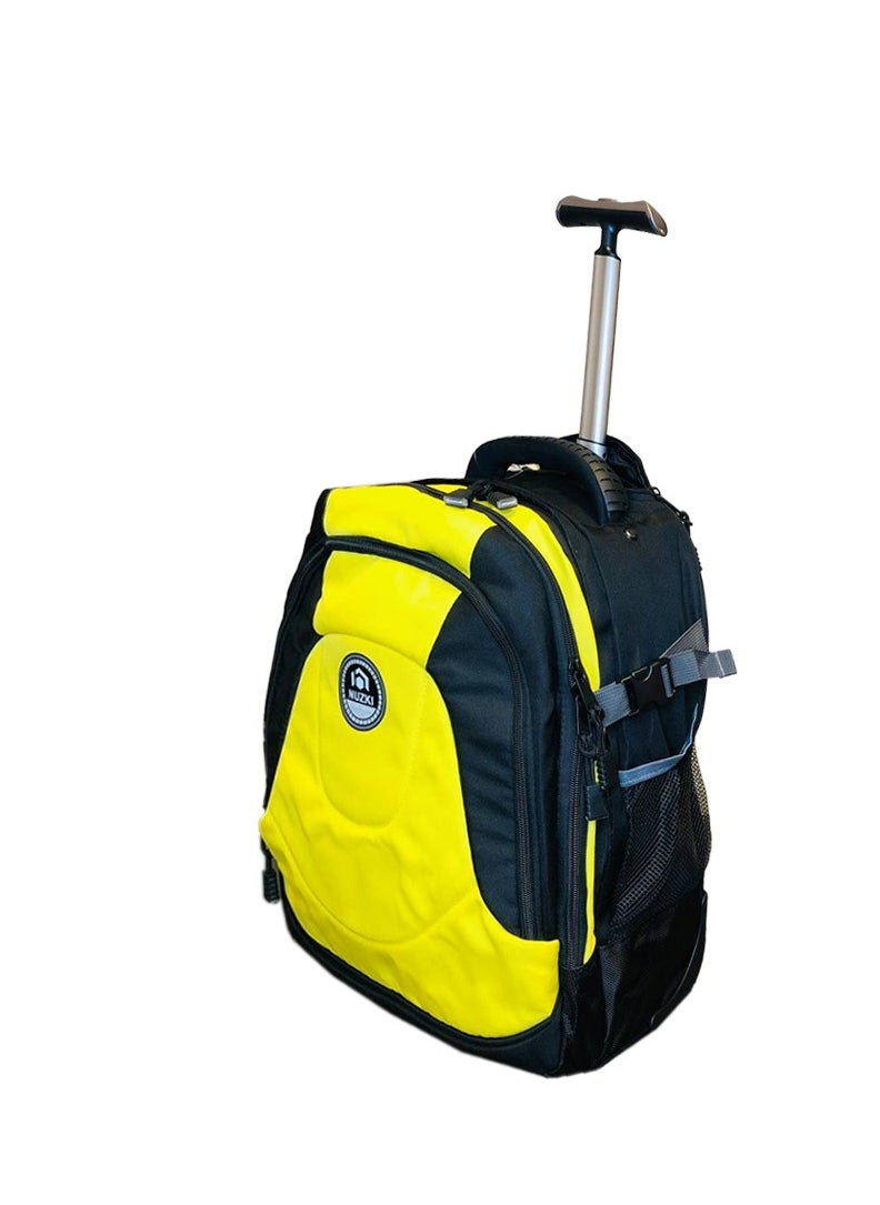 nuzki - Trolley School Bag for Students - Multi-Functional Backpack with Wheels - Ideal School Bags for Girls and Boys - Travel-Friendly Trolley Luggage 17 inch - Image 1