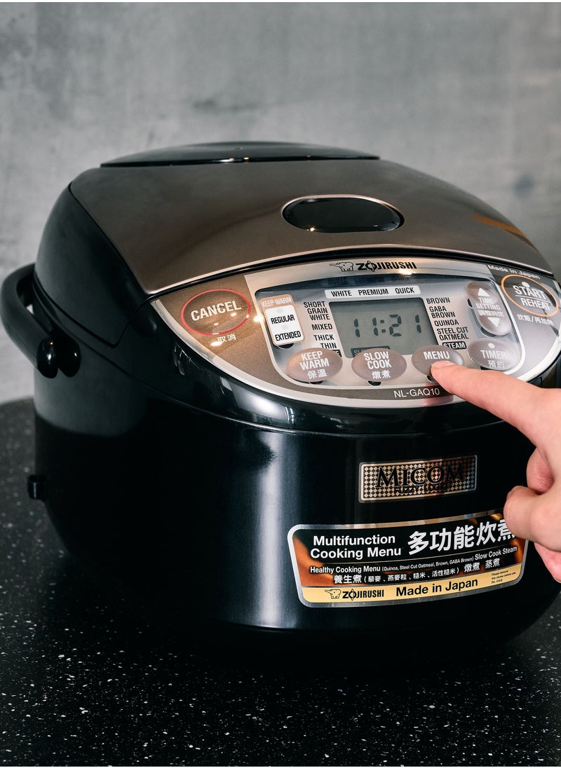 Zojirushi - Electronic Rice cooker/ warmer 1.0 ltr Metallic black - Image 1