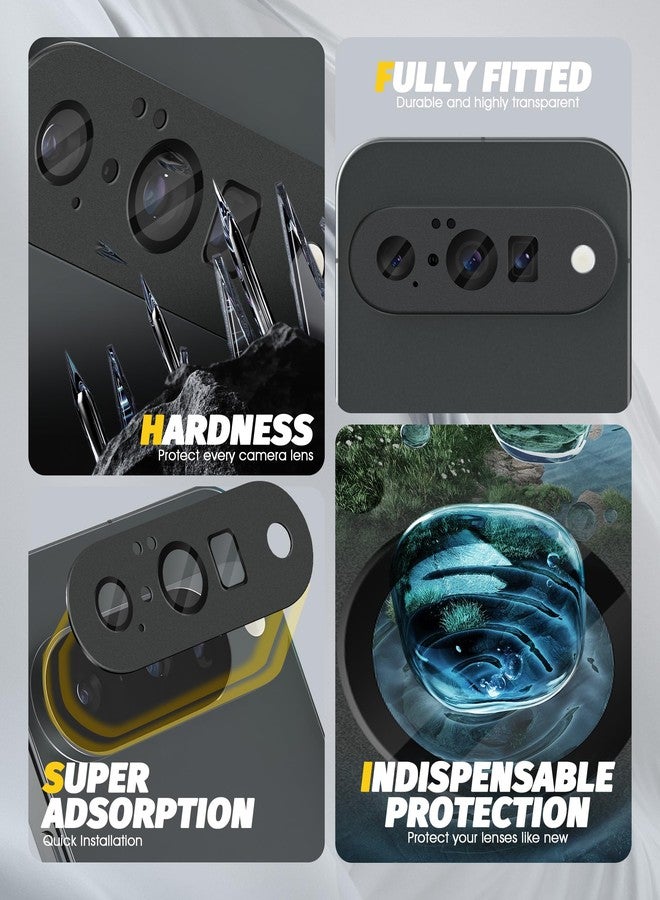 Orzero (2 Pack) Camera Lens Protector Compatible for Google Pixel 10 (Not for Pro/XL Model), Protector de Cámera Premium Metal and Glass Precise Camera Cutouts Anti-Scratch - Graphite Black - Image 4