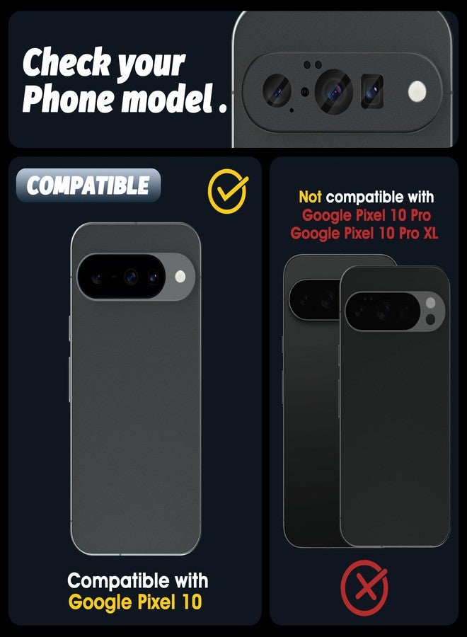 Orzero (2 Pack) Camera Lens Protector Compatible for Google Pixel 10 (Not for Pro/XL Model), Protector de Cámera Premium Metal and Glass Precise Camera Cutouts Anti-Scratch - Graphite Black - Image 2