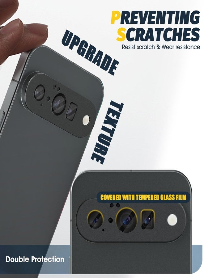 Orzero (2 Pack) Camera Lens Protector Compatible for Google Pixel 10 (Not for Pro/XL Model), Protector de Cámera Premium Metal and Glass Precise Camera Cutouts Anti-Scratch - Graphite Black - Image 3