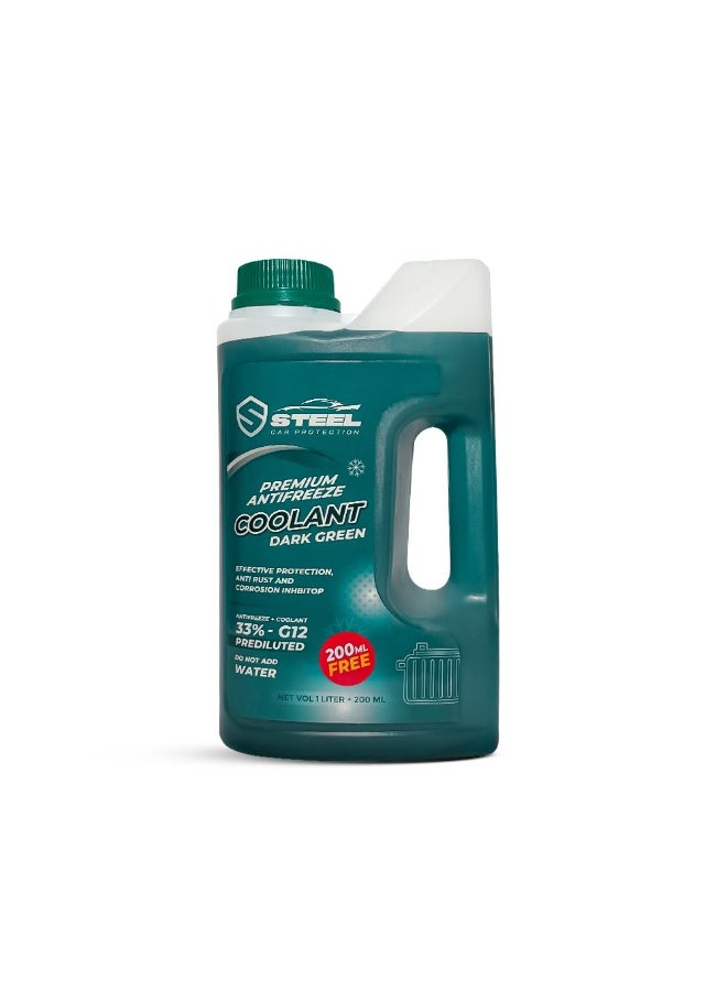 STEEL ANTIFRREZE  GREEN COOLANT  33% 1 Liters