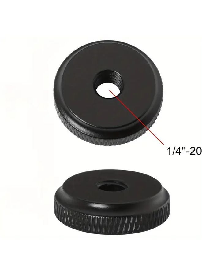 Black 4pcs Camera Hot Shoe Mount 1 4 Inch Nut Dual Thread Adapter for Gimbal Tripod - Image 4