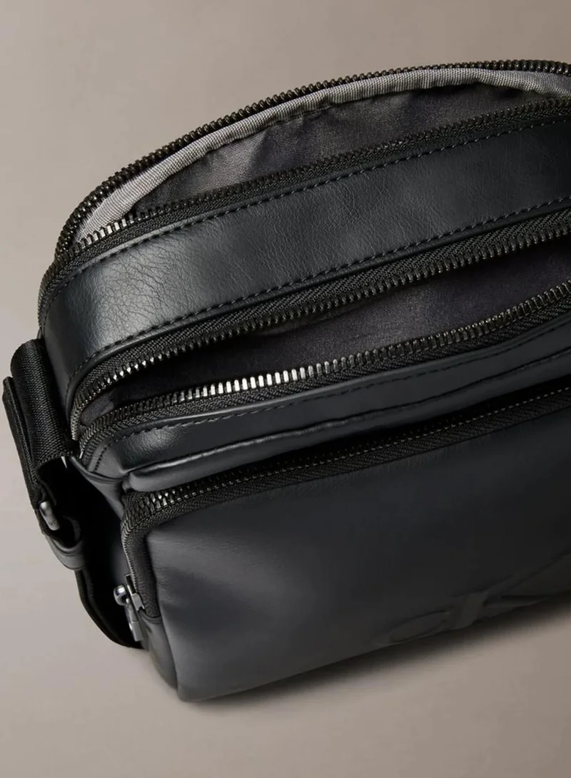 Calvin Klein Black Embossed Monogram Reporter Bag for Men | Best Price UAE