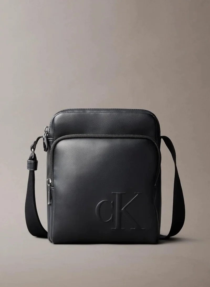 Embossed Monogram Reporter Bag