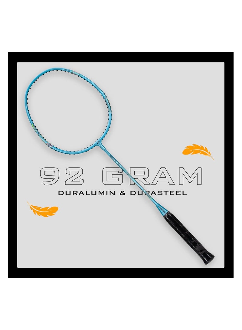 HUNDRED Powertek 200 PRO Badminton Racquet with Head Cover (Size: Standard, Grip Size:G5) | Strung | Material: Aluminium | For Intermediate Players | Weight: 95 grams | Maximum String Tension - 18-20lbs - Image 2