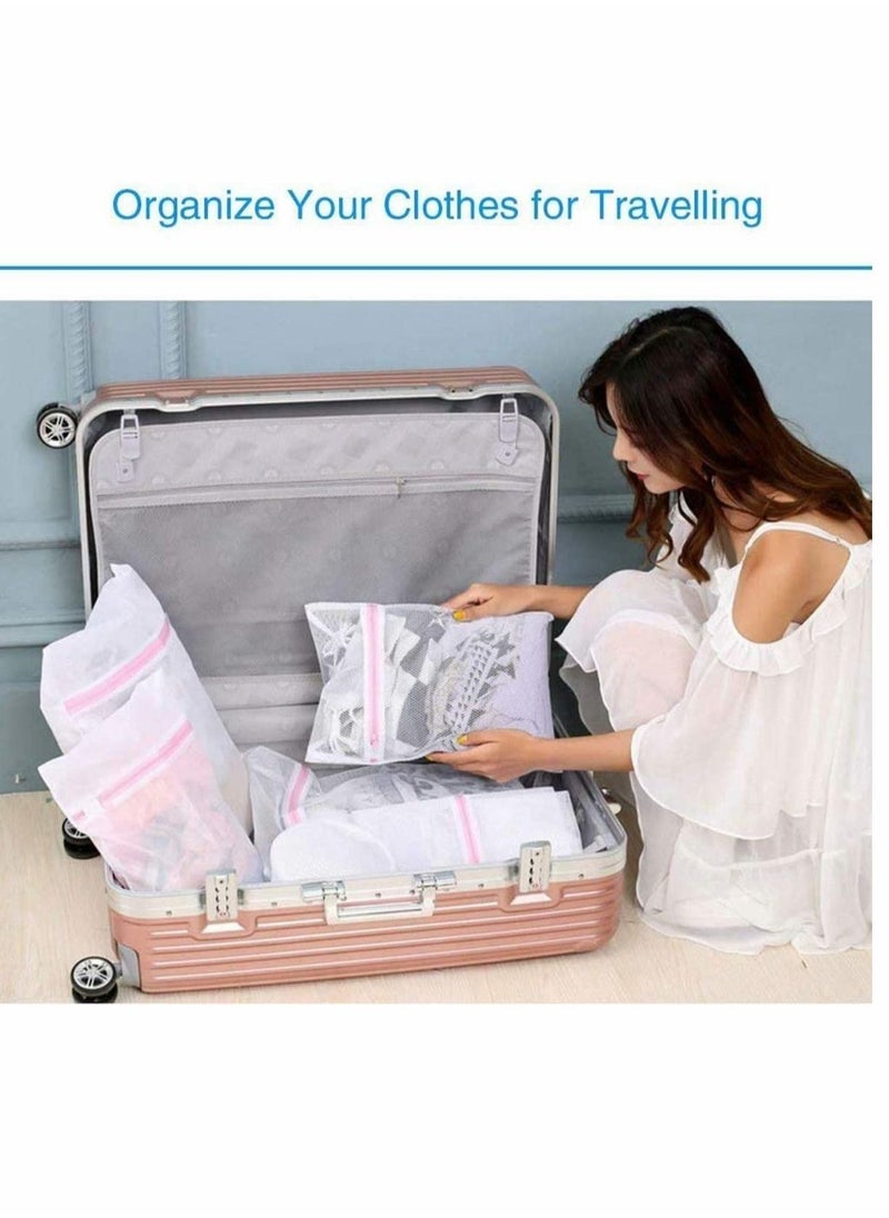 Generic - Laundry Bags Zippered Mesh Washing Bags Bra Washing Machine Bag Large Mesh Laundry Bags with Zips Lingerie Wash Net Bags Washer Protector Reusable for Hosiery, Underwear, Baby Clothes 7Pcs - Image 1