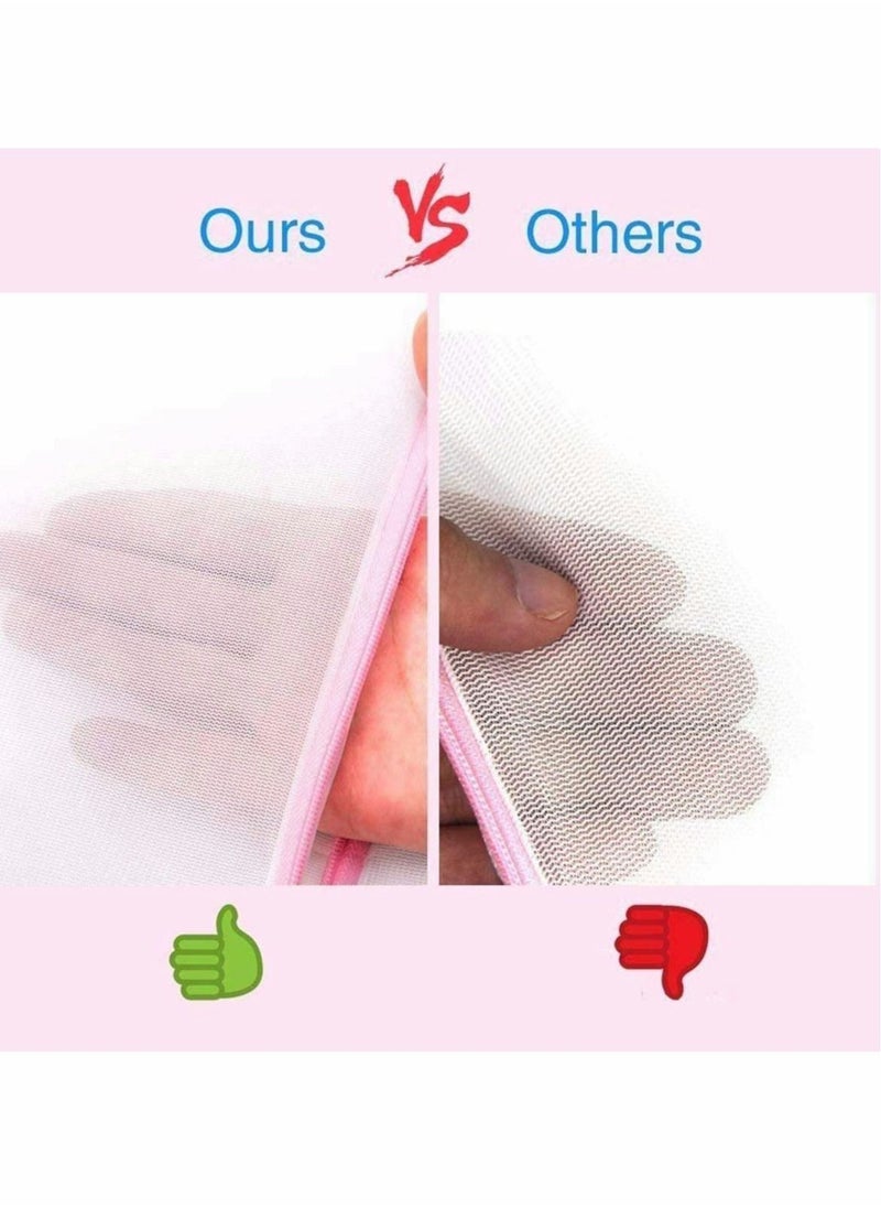 Generic - Laundry Bags Zippered Mesh Washing Bags Bra Washing Machine Bag Large Mesh Laundry Bags with Zips Lingerie Wash Net Bags Washer Protector Reusable for Hosiery, Underwear, Baby Clothes 7Pcs - Image 1
