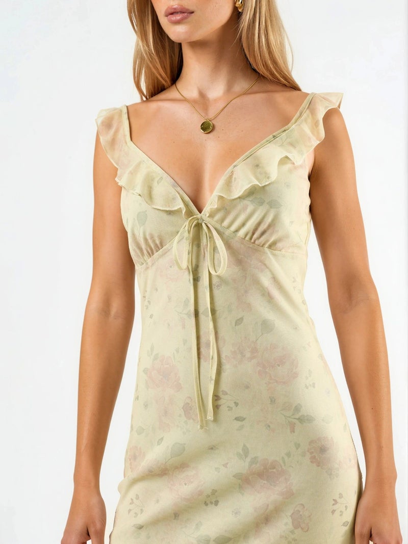 HICCUP Floral V-Neck Midi Dress - Image 5