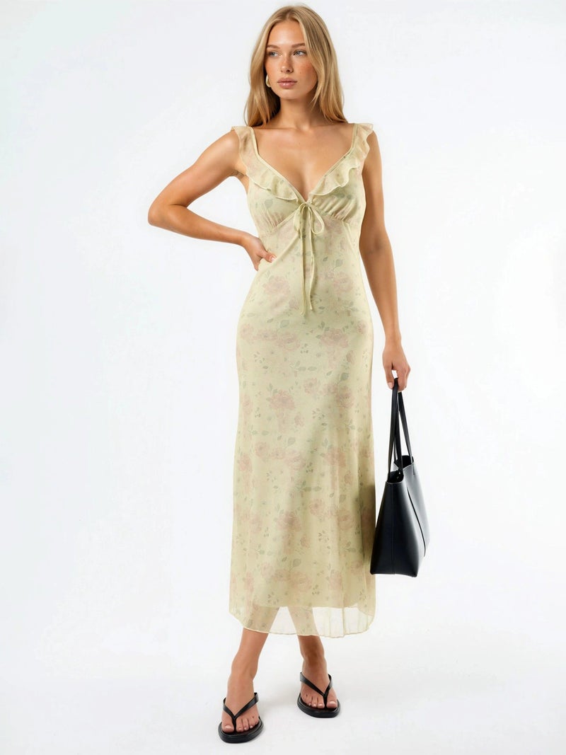 HICCUP Floral V-Neck Midi Dress - Image 2