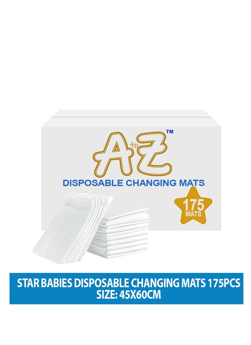 A TO Z A To Z - Disposable changing mat Size (45cm x 60cm) Large- Premium Quality for Baby Soft Ultra Absorbent Waterproof, Pack Of 175 - White  - Image 2