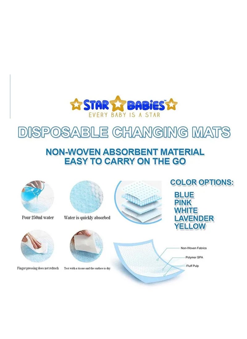 A TO Z A To Z - Disposable changing mat Size (45cm x 60cm) Large- Premium Quality for Baby Soft Ultra Absorbent Waterproof, Pack Of 175 - White  - Image 3