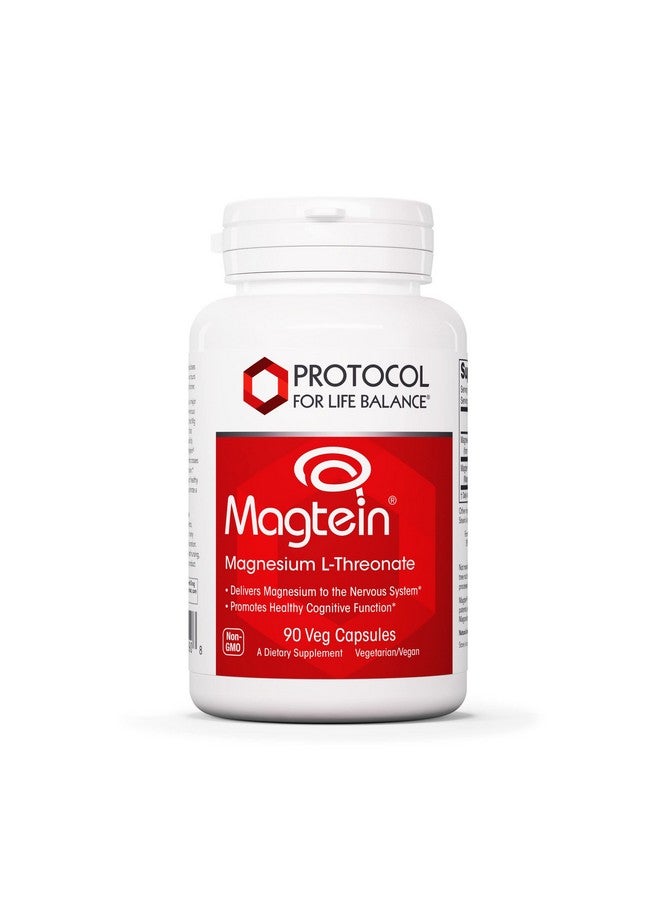 Protocol For Life Balance Magtein Supports Nervous System And Cognitive Function With Enhanced Absorption Formula 90 Veg Capsules - Image 1