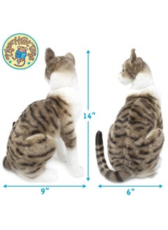 فياهارت دمية محشوة على شكل قطة أمريكية قصيرة الشعر من إنتاج Tigerhart Toys مقاس 14 بوصة  - Image 4