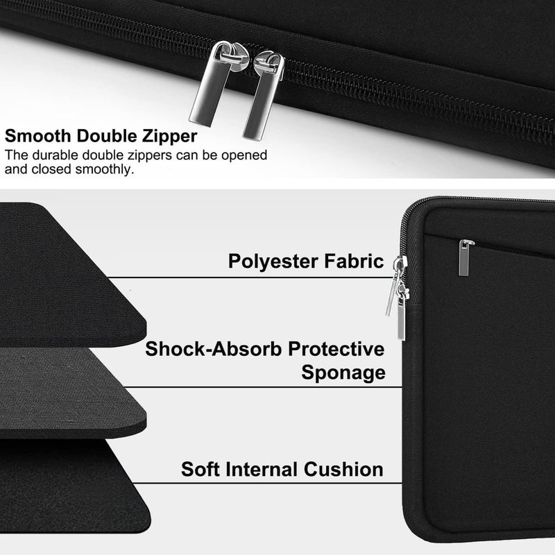 Black 15.6 Inch Laptop Sleeve Notebook PC Protective Bag for Business Commute - Image 5