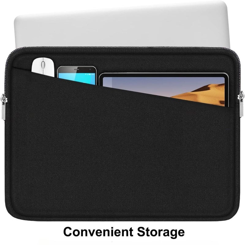 Black 15.6 Inch Laptop Sleeve Notebook PC Protective Bag for Business Commute - Image 1