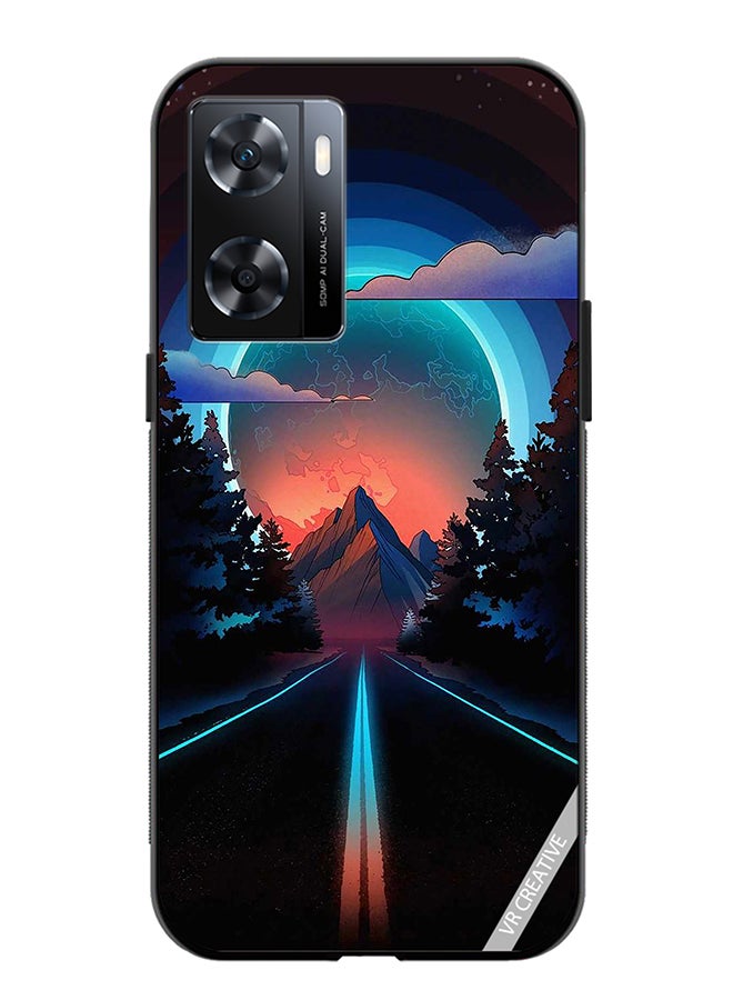 VR CREATIVE Protective Case Cover For Oppo A57/A77s Road To Paradise Design Multicolour - Image 1