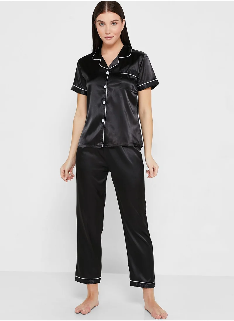 ELLA Pyjama Set With Contrast Trims