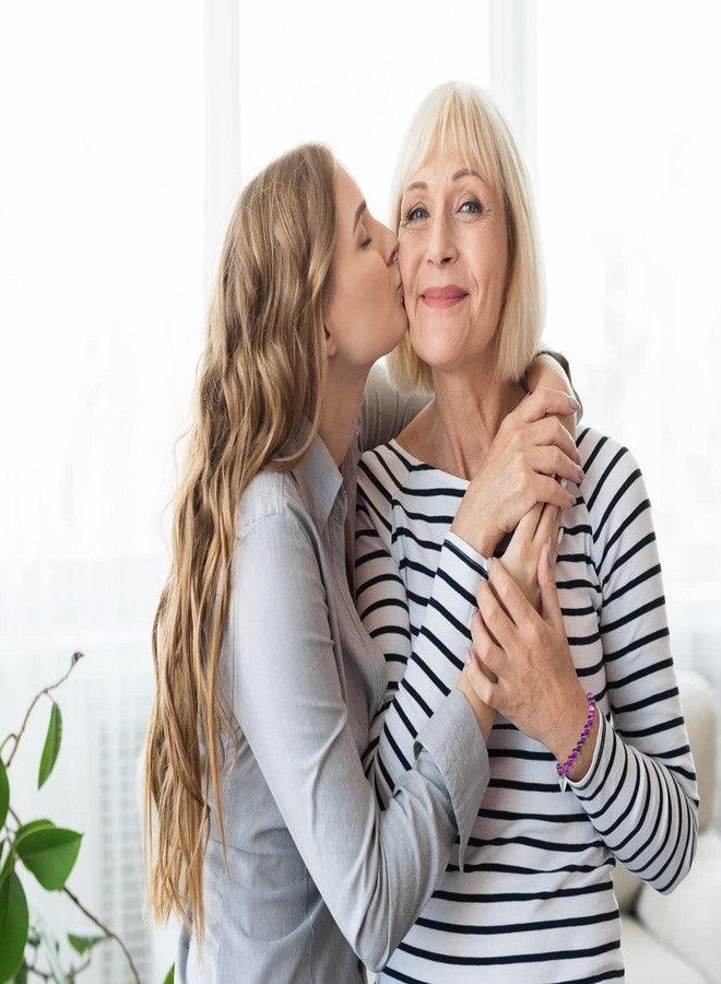 هوزي هدايا عيد ميلاد هاوزي الستين للنساء والرجال، سوار عيد ميلاد من خرز الجمشت للنساء، هدية مجوهرات رائعة لمن يبلغن الستين من العمر، للأم والأخت والصديقة المقربة والزوجة والمديرة (جمشت) - Image 4