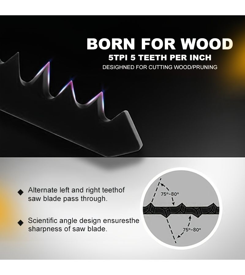 15 Inch 3 Piece Reciprocating Saw Blade Set High Carbon Steel For Wood Log Cutting - Image 3