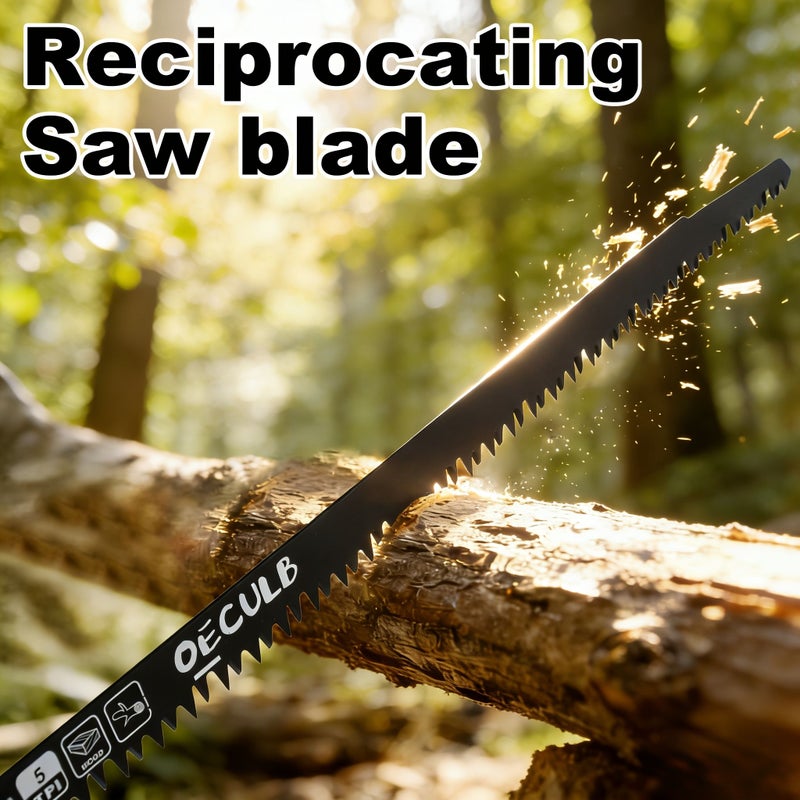 15 Inch 3 Piece Reciprocating Saw Blade Set High Carbon Steel For Wood Log Cutting - Image 1