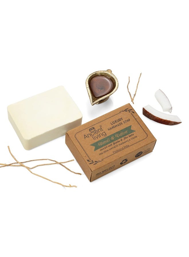 Ancient Living Neroli & Vetiver Luxury Handmade Soap for Exfoliating, Moisturizing skin (Pack of 5) - 100 gm Each - Image 3