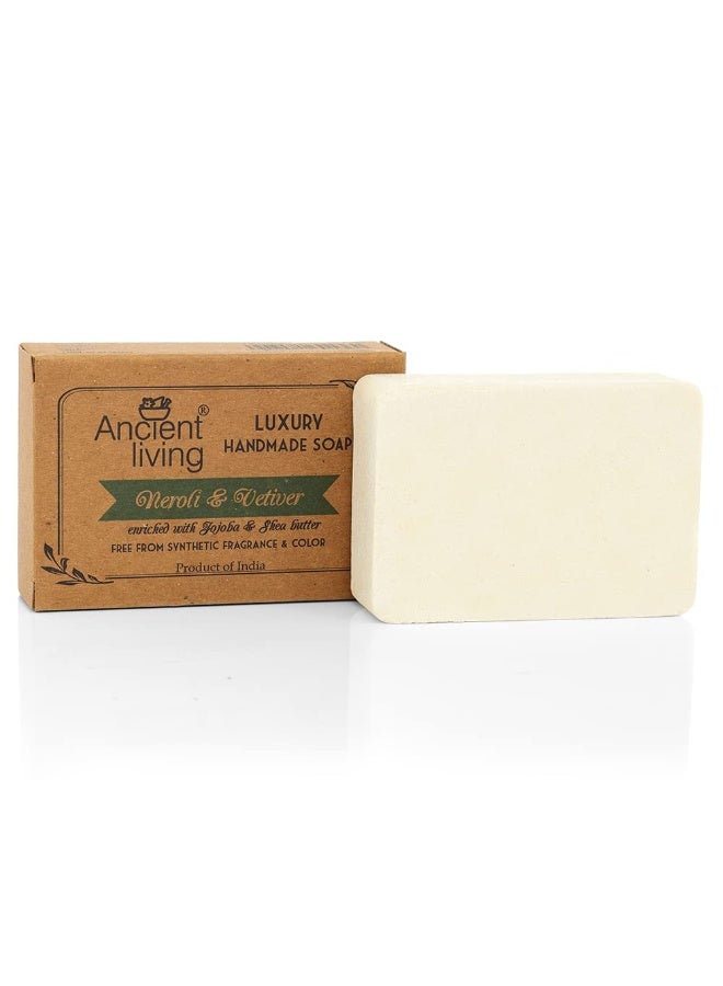 Ancient Living Neroli & Vetiver Luxury Handmade Soap for Exfoliating, Moisturizing skin (Pack of 5) - 100 gm Each - Image 2