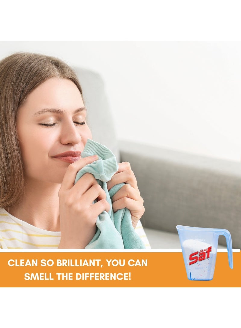 اس اي اف مسحوق غسيل - برائحة البرتقال، عبوة كبيرة بحجم 15 كجم - إزالة قوية للبقع ورائحة منعشة - مناسب للغسيل اليدوي وفي الغسالة - Image 3