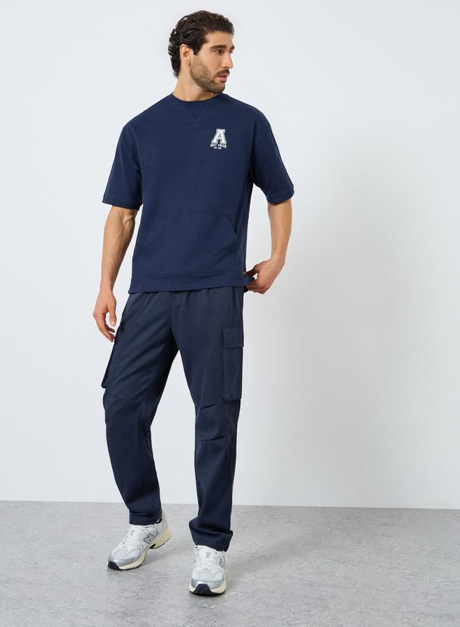 Take Two Men Navy Cargo Pants with Drawstring - Image 2