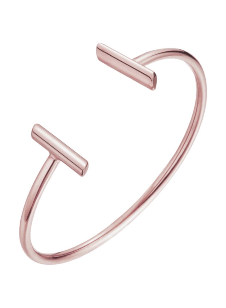 زنك سوار نسائي من زينك باللون روز جولد من الستانلس ستيل | ZFBG003RG - Image 1