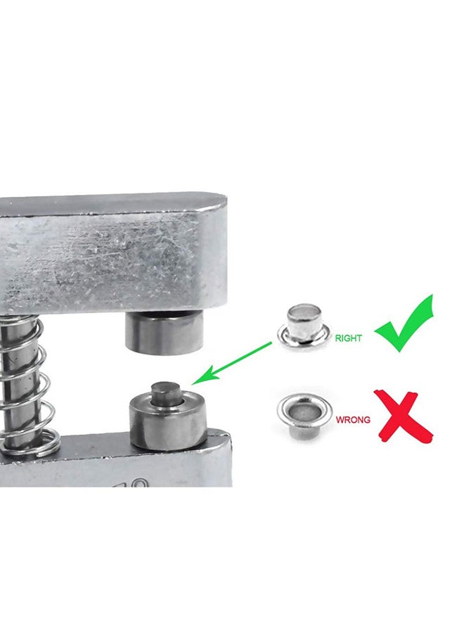 101-Piece Eyelet Grommet Pliers Kit Silver - Image 4