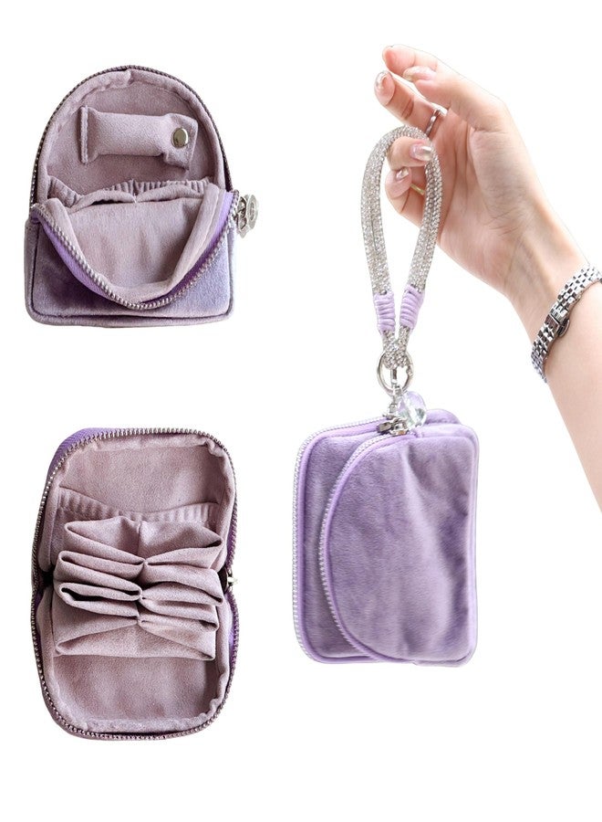 CHIMORY 2026 Travel Jewelry Case, Double-Layer Magnetic Suede Jewelry Travel Case, Crystal Bracelet Organizer for Rings, Necklace, Earrings, Portable & Ideal for Travel storage, Unique Mothers Day Gifts - Image 1