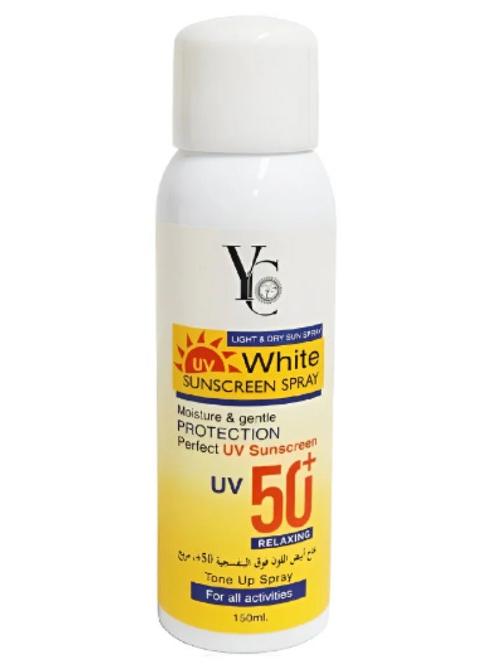 واي سي بخاخ واقي من الشمس مرطب وحماية لطيفة من الأشعة فوق البنفسجية +50 - 150 مل