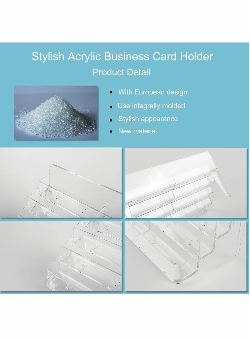8 Pocket Clear Acrylic Business Card Holder - Stylish Desktop Display for Office, Home & Exhibitions - Image 5