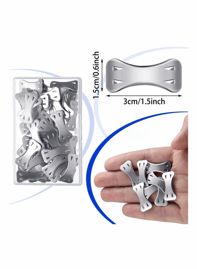 KASTWAVE Bandage Wrap Clips, 100 Pcs Aluminum Bandage Clips Bandage Pins Elastic Metal Replacement Clips Compression Wrap Crepe Bandage Clamp Butterfly Clasps Secure Fastener for Various Types Bandages - Image 5